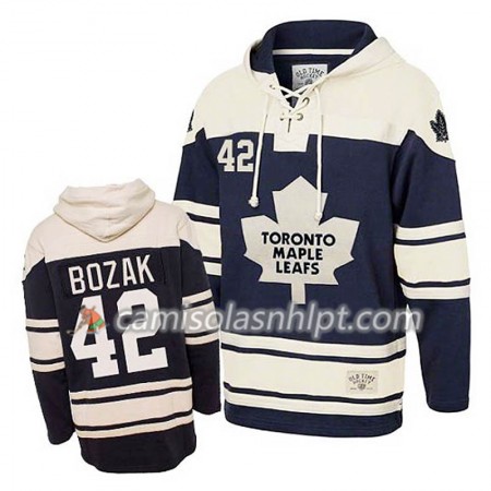 Camisola Toronto Maple Leafs Tyler Bozak 42 Azul Sawyer Hoodie - Homem